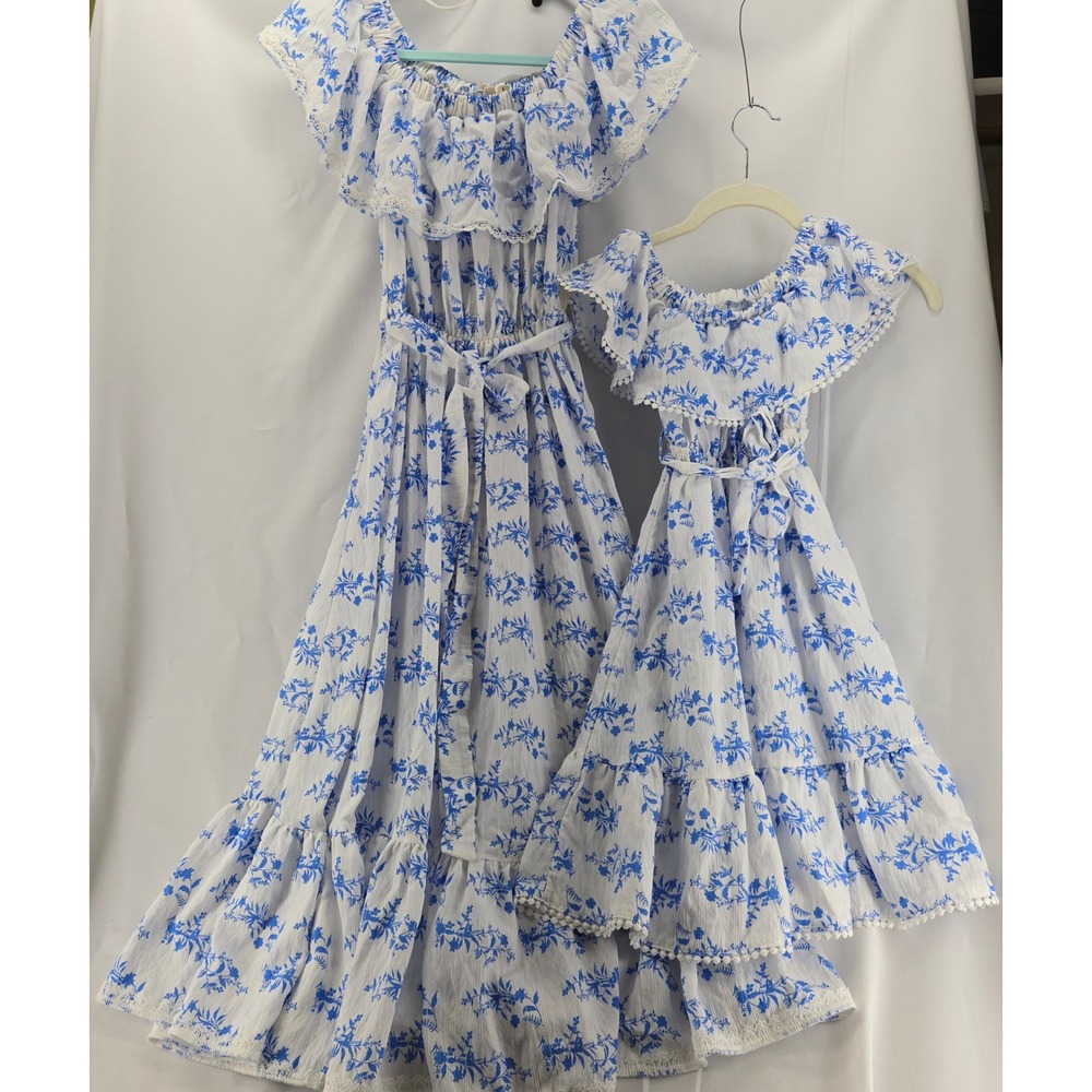 Koton Mommy and Me Matching Floral Dress Set Women US 4 UK 6 Girls Size 5-6 Yrs